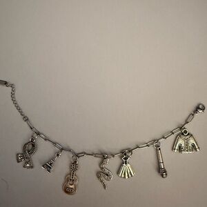Taylor Swift theme Silver Charm Bracelet